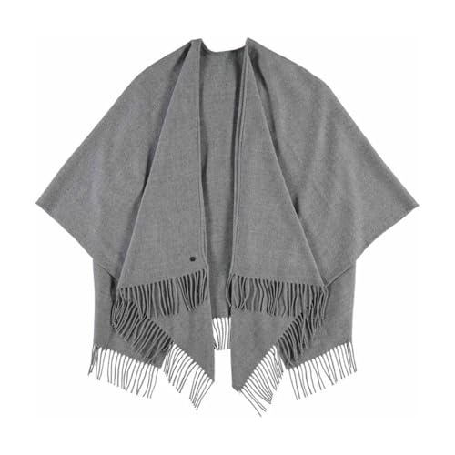 FRAAS Poncho 130 x 150 cm - Ruana einfarbig aus reinem Polyacryl - Für Damen - Perfekt fürs ganze Jahr von FRAAS