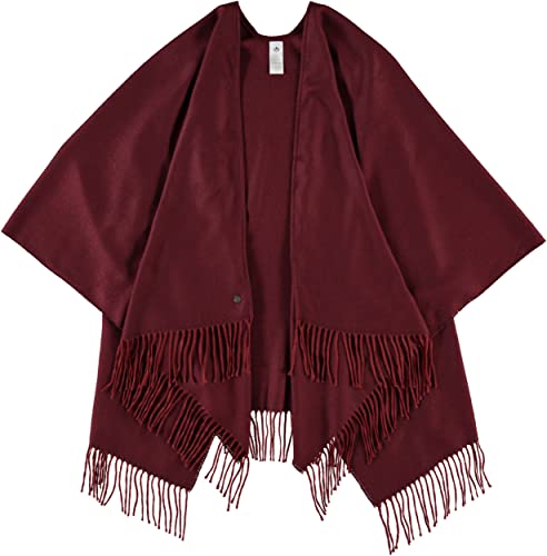 FRAAS Poncho 130 x 150 cm - Ruana einfarbig aus reinem Polyacryl - Für Damen - Perfekt fürs ganze Jahr von FRAAS