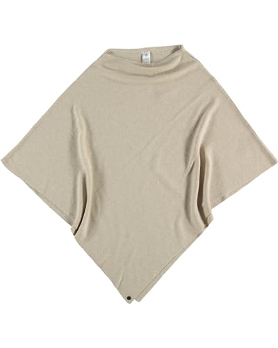 FRAAS Poncho einfarbig - 70x70 cm - Rundhals-Poncho in Baumwollmischung Cashew von FRAAS