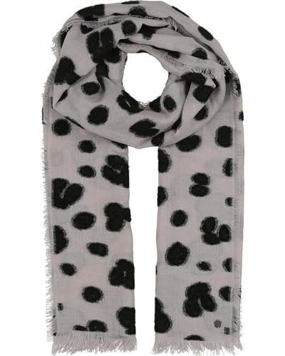 FRAAS Schal - 50 x 190 cm - Made in Germany - Stola mit Leo-Motiv für Damen Morning Grey von FRAAS