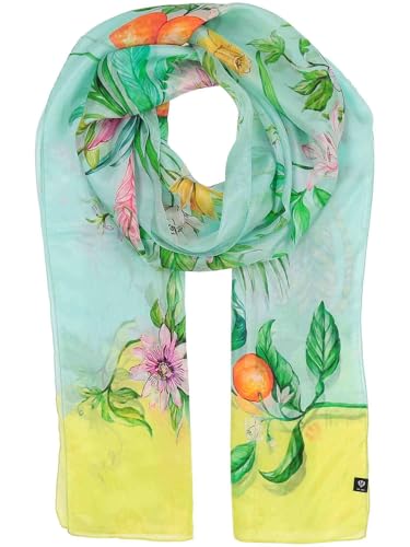 FRAAS Stola Damen aus 100% reiner Seide - 100 x 200 cm - Schicker Seidenschal mit Dschungel-Muster für festliche Anlässe von FRAAS