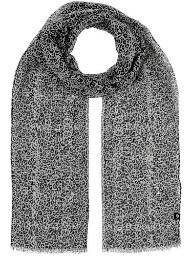 FRAAS Stola mit zartem Leo-Print - 50 x 180 cm - leichter Schal mit Animal-Muster - Sustainability Edition von FRAAS