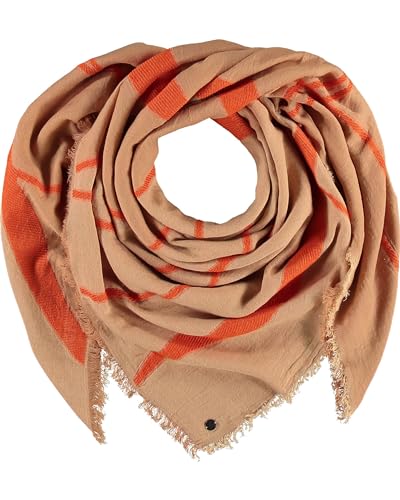 FRAAS Tuch mit abstraktem Marmor-Design - 120x120 cm - Baumwoll-Halstuch für Frühling und Sommer - Sustainability Edition Soft Camel von FRAAS