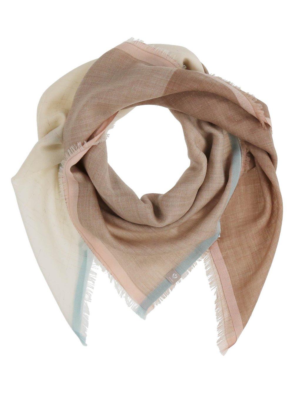 Fraas Tuch Damen Wolle kariert, taupe von FRAAS