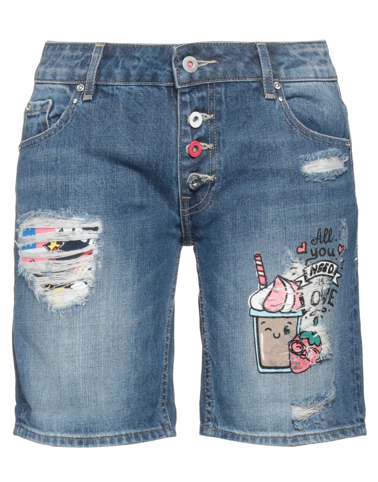 FRACOMINA Jeansshorts Damen Blau von FRACOMINA