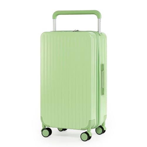 FRADSDBU Trolley-Koffer Breites Trolley-Gepäck, Damen-Universal-Radgepäck, Großhandel, 20-Zoll-Passwort-Box, ausgewählte Herrentaschen Reisekoffer (Color : Green, Size : 20) von FRADSDBU