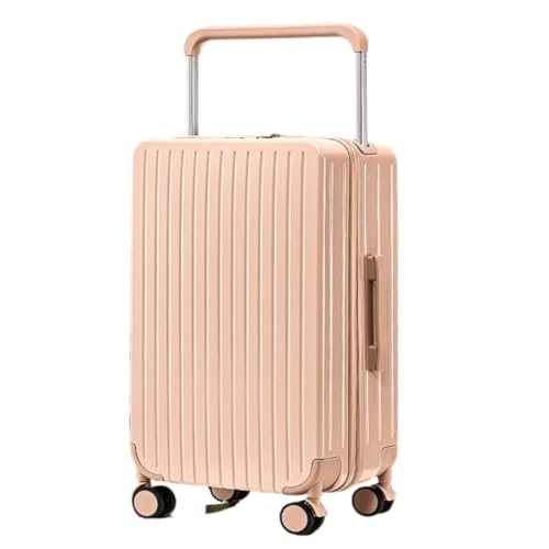 FRADSDBU Trolley-Koffer Breites Trolley-Gepäck, Damen-Universal-Radgepäck, Großhandel, 20-Zoll-Passwort-Box, ausgewählte Herrentaschen Reisekoffer (Color : Pink, Size : 20) von FRADSDBU