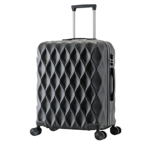 FRADSDBU Trolley-Koffer Herren- und Damenkoffer, Passwortboxen, Außenhandels-Übersee-Trolleys, Rollenkoffer Reisekoffer (Color : Black, Size : 20) von FRADSDBU