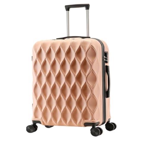 FRADSDBU Trolley-Koffer Herren- und Damenkoffer, Passwortboxen, Außenhandels-Übersee-Trolleys, Rollenkoffer Reisekoffer (Color : Pink, Size : 20) von FRADSDBU