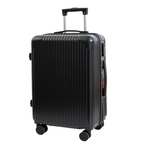 FRADSDBU Trolley-Koffer Koffer, verschleißfester Koffer, Trolley-Koffer, Boarding-Koffer for Herren und Damen, Universal-Rad-Passwortbox Reisekoffer (Color : Black, Size : A) von FRADSDBU