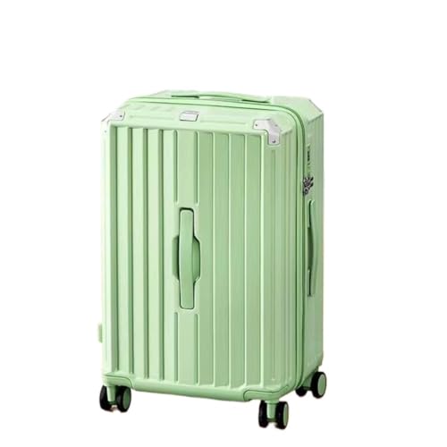 FRADSDBU Trolley-Koffer Koffer Passwort Box Koffer Herren Und Damen Ins Trend Trolley Case Herren Universal Wheel Zipper Case Reisekoffer (Color : Green, Size : 20) von FRADSDBU