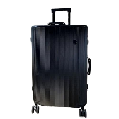 FRADSDBU Trolley-Koffer Koffer Passwort Box Koffer Herren und Damen Ins Trend Trolley Case Herren Universal Wheel Zipper Case Reisekoffer (Color : Black, Size : 20) von FRADSDBU