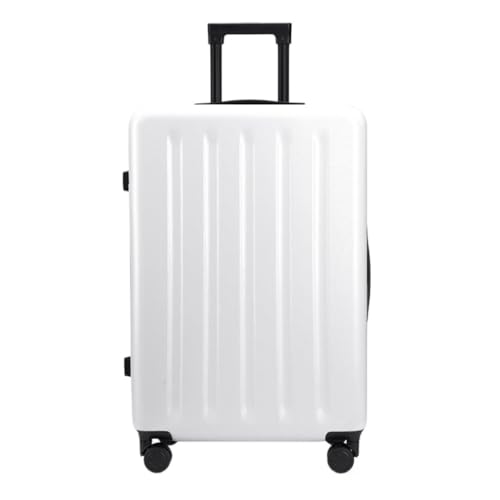 FRADSDBU Trolley-Koffer Neuer Koffer Boarding Code Box Koffer Ins Mode Leder Koffer Trolley Koffer for Männer und Frauen Reisekoffer (Color : White, Size : A) von FRADSDBU