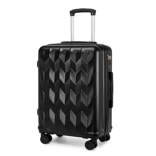 FRADSDBU Trolley-Koffer Neuer Koffer Damen Robuster Und Langlebiger Trolley-Koffer Herren-Reisekoffer Boarding-Passwort-Koffer Ins Reisekoffer (Color : Black, Size : A) von FRADSDBU