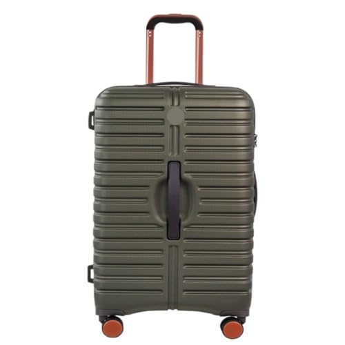 FRADSDBU Trolley-Koffer Passwort Koffer Damen Universal Wheel Trolley Case Herren Verdicktes Student Checked Gepäck 29 Zoll Reisekoffer (Color : Green, Size : 20) von FRADSDBU