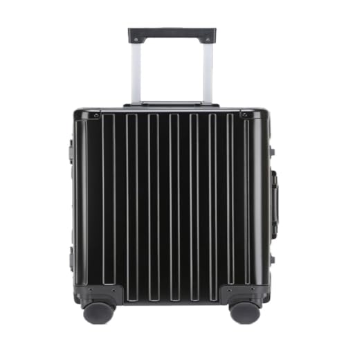 FRADSDBU Trolley-Koffer Trolley-Koffer Aus Magnesium-Aluminium-Legierung for Männer Und Frauen Mit Universalrädern, Business-Boarding-Koffer Reisekoffer (Color : Black) von FRADSDBU