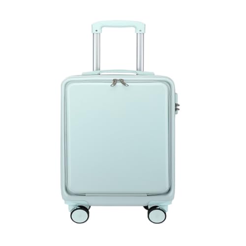 Trolley-Koffer Von Vorne Zu Öffnender Boarding-Koffer for Damen, 24-Zoll-Passwort-Reisekoffer, Universal-Rad-Trolley-Koffer Reisekoffer (Color : Blue, Size : 22) von FRADSDBU