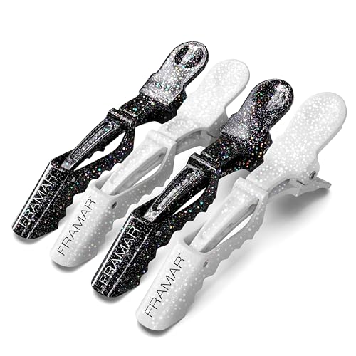FRAMAR Glitter Haarklammern Friseurbedarf - Haarklammer Damen, Haarclips Damen, Haarspangen Damen, Haarspange, Haarschmuck Damen, Hair Clips For Women, Abteilklammern Friseur, Spangen – 4 FRAMAR Glitter Haarklammern Friseurbedarf - Haarklammer Damen, Haarclips Damen, Haarspangen Damen, Haarspange, Haarschmuck Damen, Hair Clips For Women, Abteilklammern Friseur, Spangen – 4 von FRAMAR