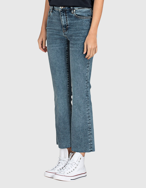 Le Crop Mini Boot Blue von Frame