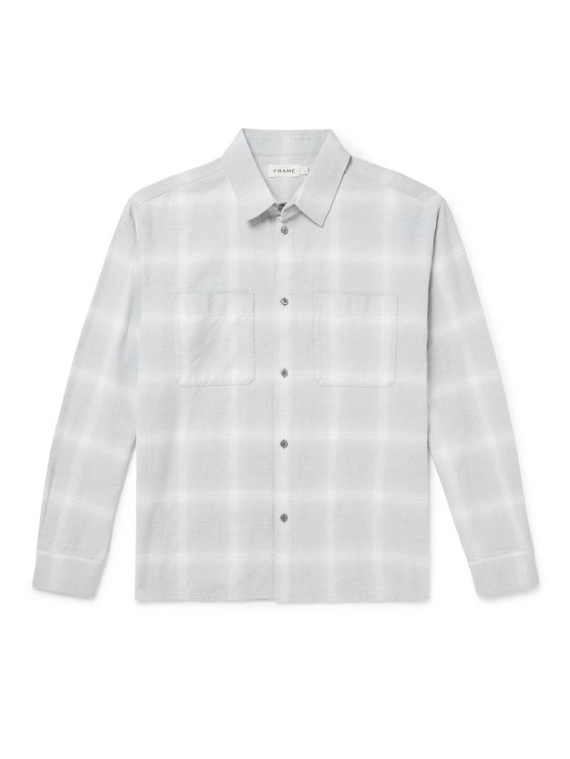FRAME - Checked Cotton-Flannel Overshirt - Men - Gray - M von FRAME