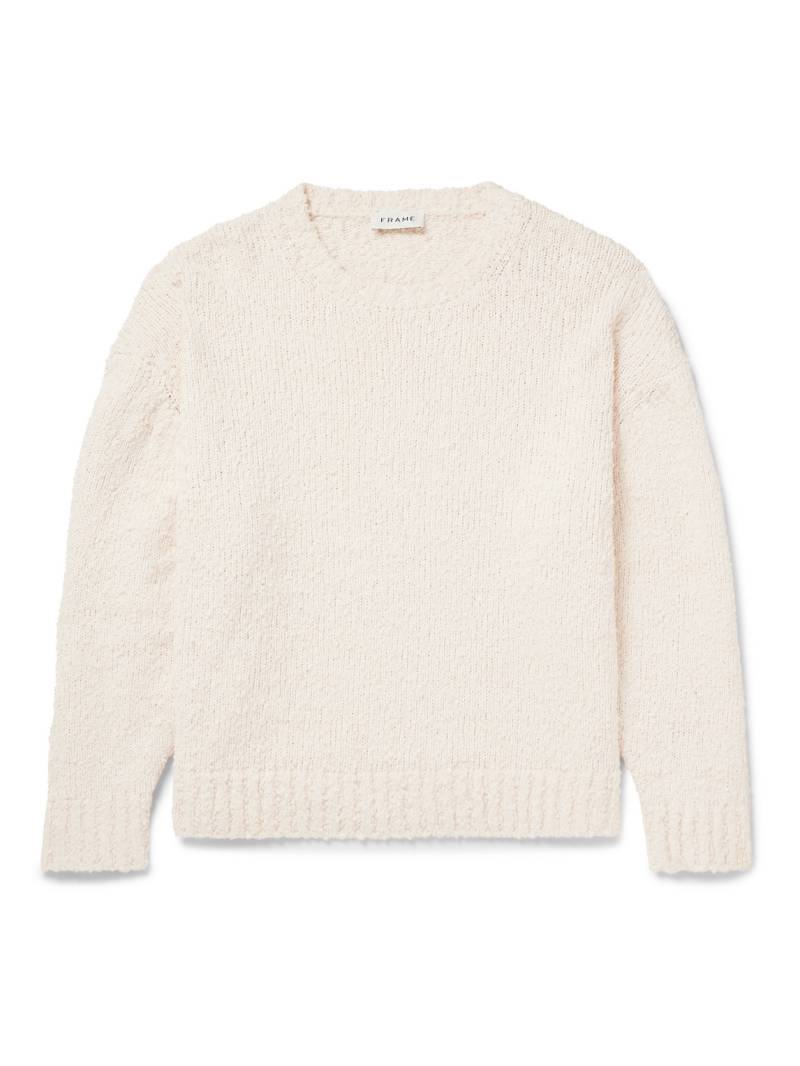 FRAME - Cotton-Blend Bouclé Sweater - Men - Neutrals - M von FRAME