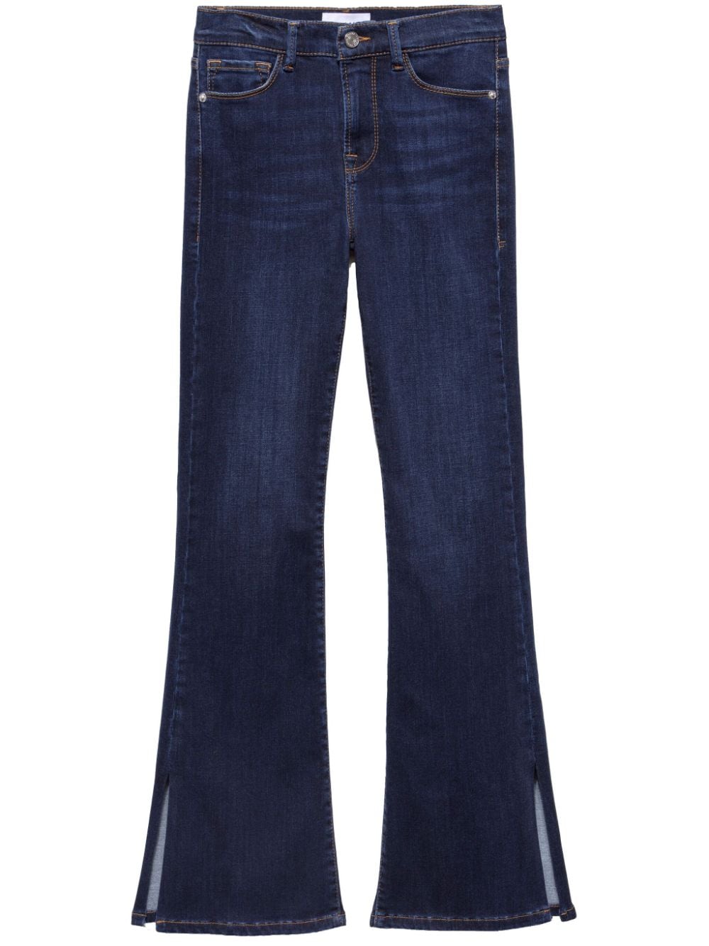 FRAME Le Mini Boot Jeans mit hohem Bund - Blau von FRAME