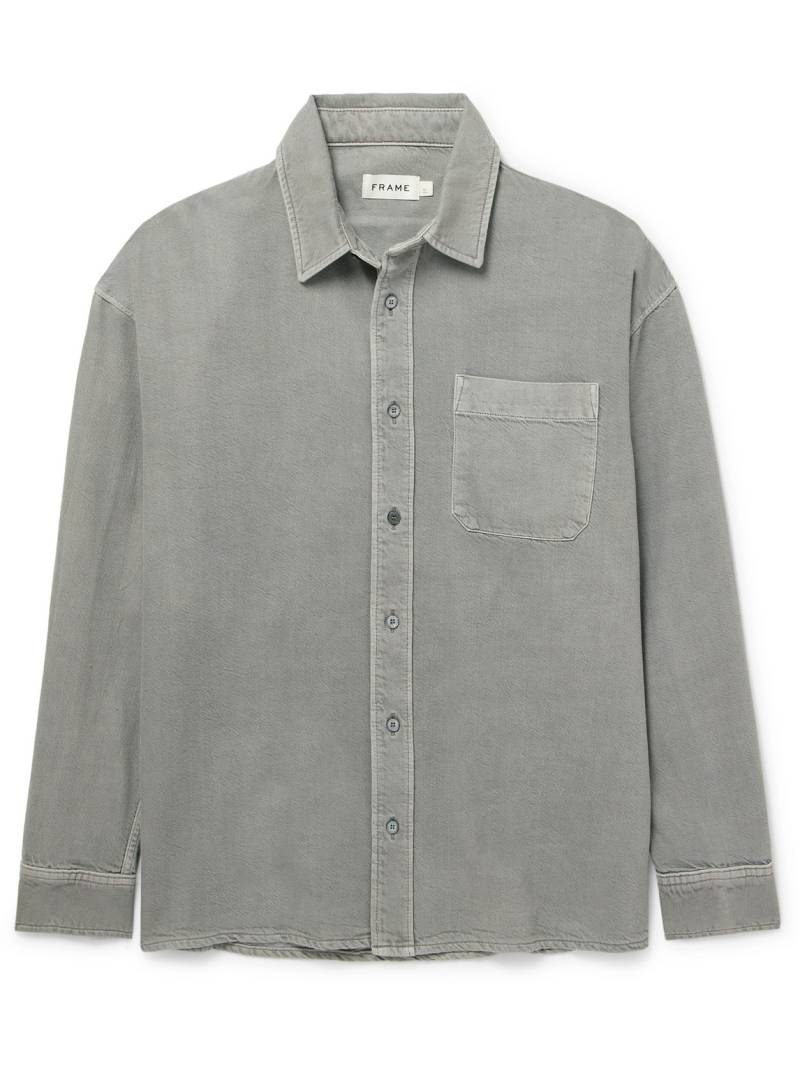 FRAME - Modern Cotton and Lyocell-Blend Twill Shirt - Men - Gray - S FRAME - Modern Cotton and Lyocell-Blend Twill Shirt - Men - Gray - S von FRAME