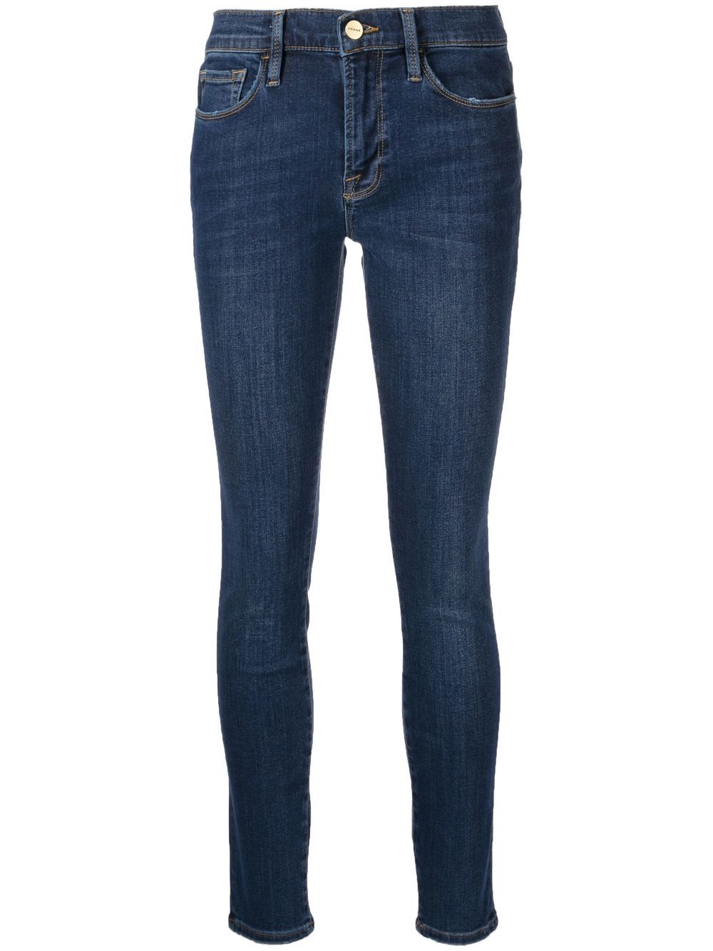 FRAME Taillenhohe Skinny-Jeans - Blau von FRAME