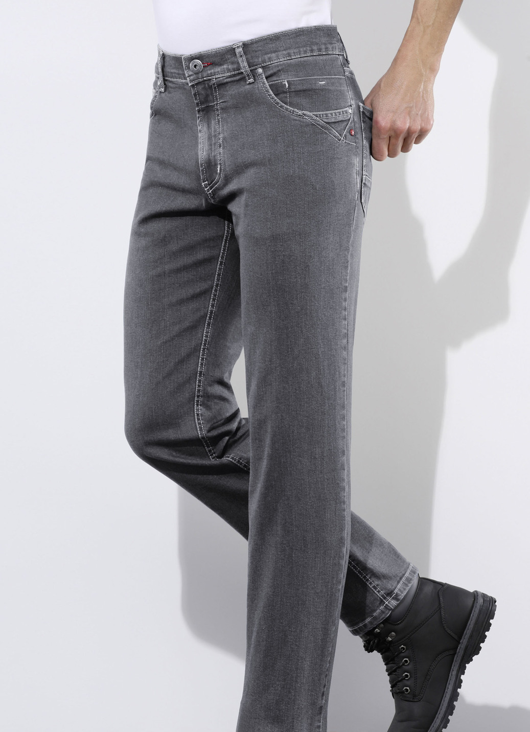 "Francesco Botti"-Jeans in 3 Farben, Grau, Größe 26 von FRANCESCO BOTTI