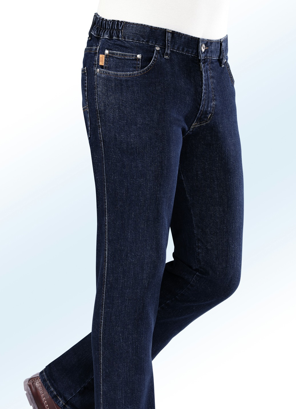 "Francesco Botti"-Jeans mit Dehnbundeinsätzen in 3 Farben, Dunkeljeans, Größe 31 von FRANCESCO BOTTI