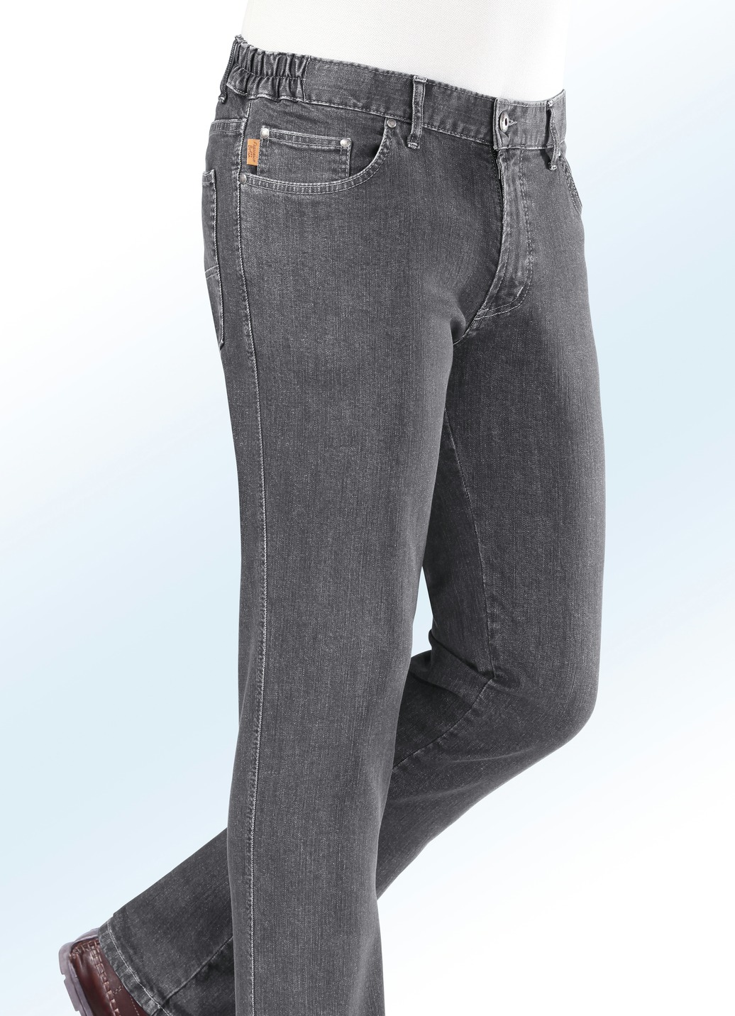 "Francesco Botti"-Jeans mit Dehnbundeinsätzen in 3 Farben, Mittelgrau, Größe 102 von FRANCESCO BOTTI