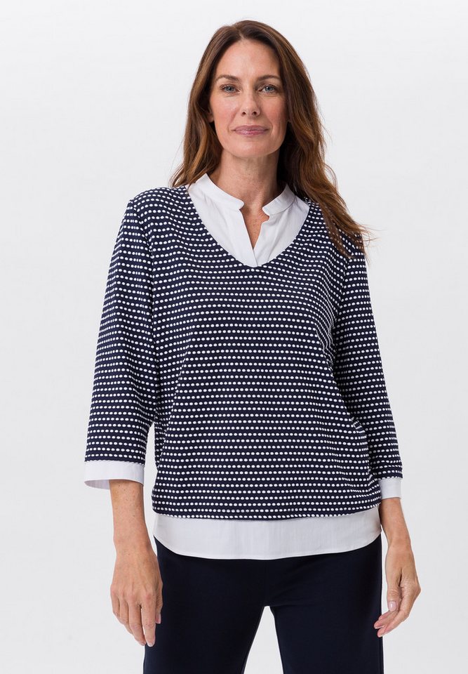 FRANK WALDER 3/4-Arm-Shirt im Two-In-One Look von FRANK WALDER