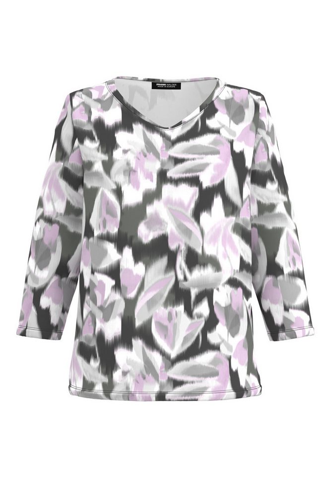 FRANK WALDER 3/4-Arm-Shirt mit gerundetem V-Ausschnitt von FRANK WALDER