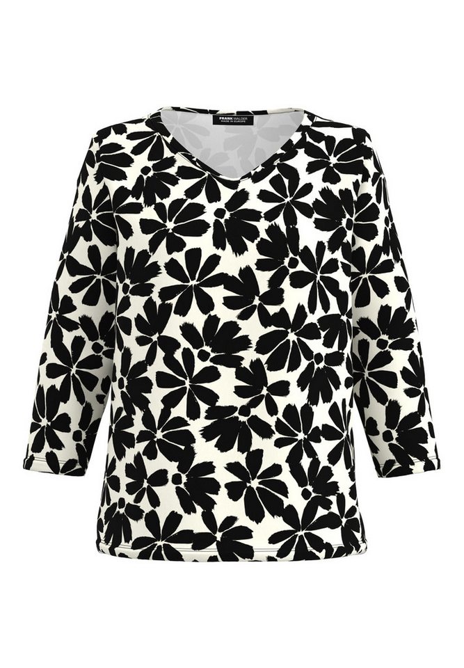 FRANK WALDER 3/4-Arm-Shirt mit gerundetem V-Ausschnitt von FRANK WALDER