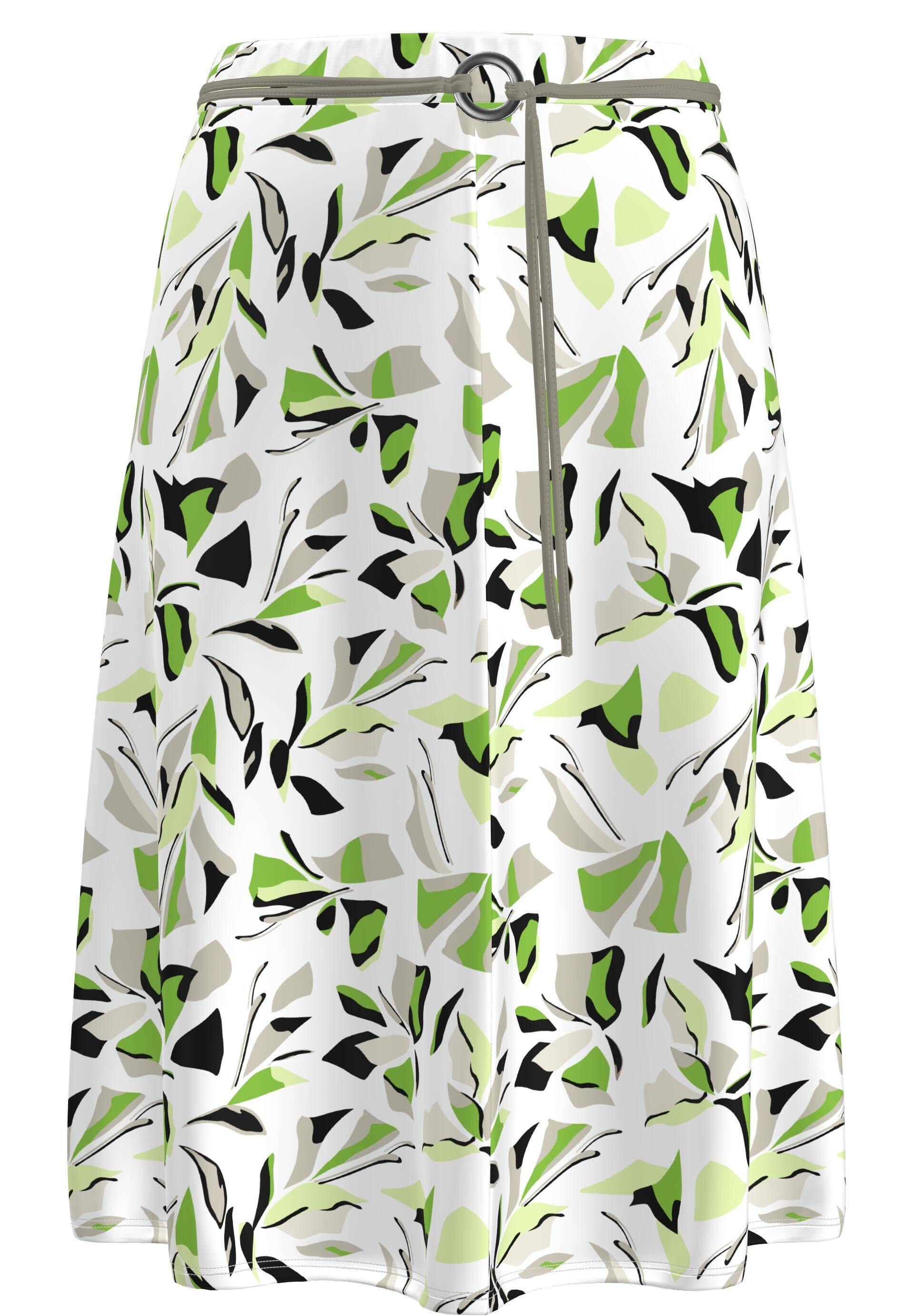 FRANK WALDER - A-Linien Rock ELEMENTS mit grafischem Muster ecru/spring green/schwarz - Gr. - 42 von FRANK WALDER