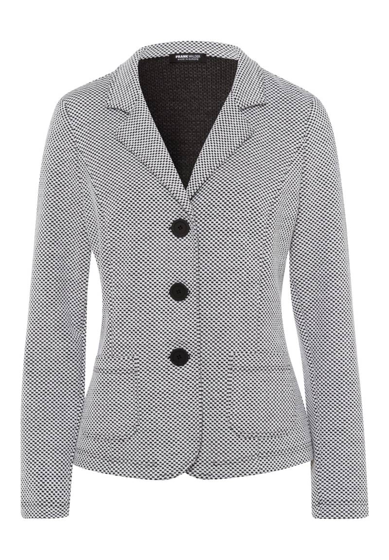 FRANK WALDER - Blazer NOS aus zweifarbigem Jersey ecru/schwarz - Gr. - 40 von FRANK WALDER