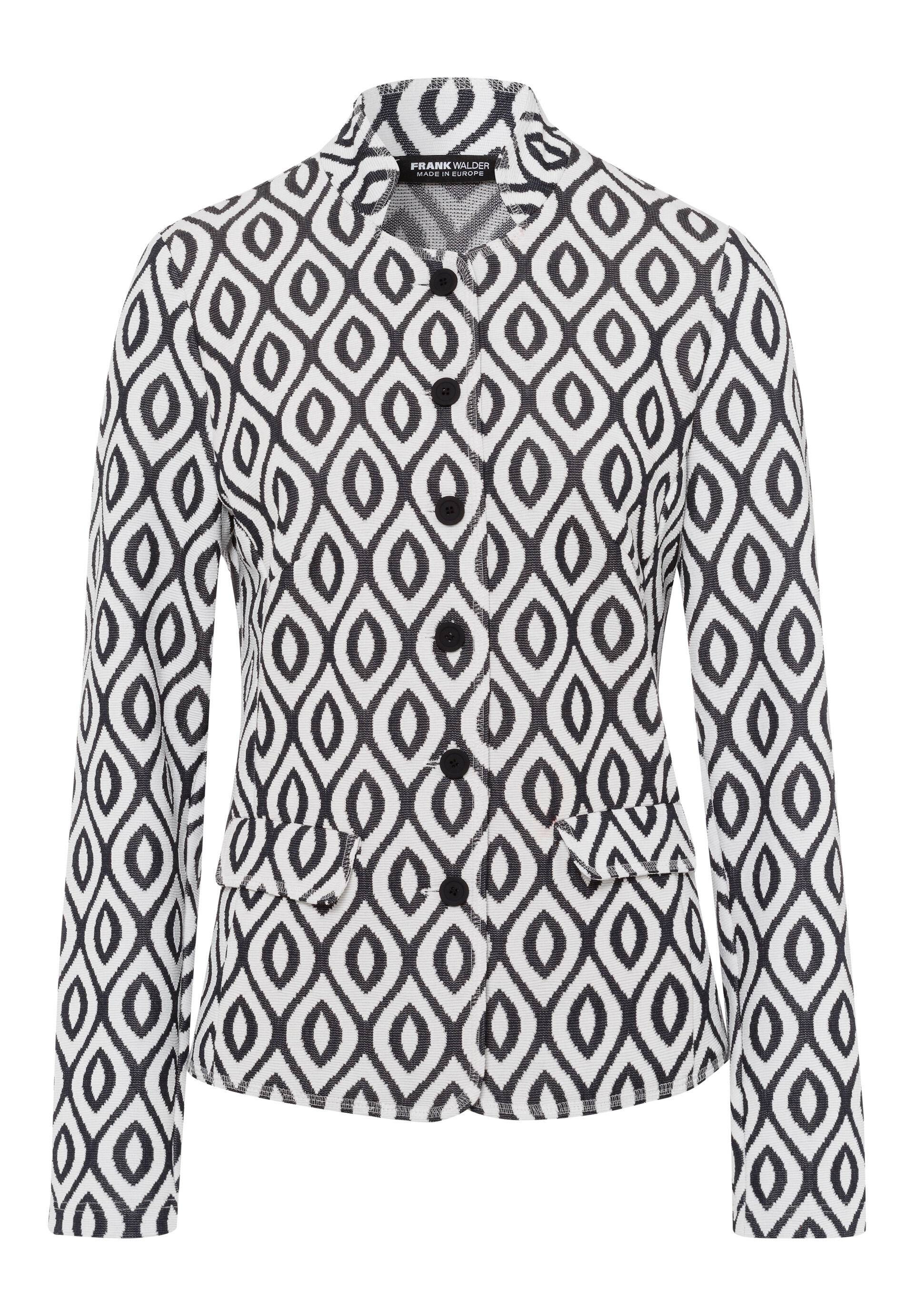 FRANK WALDER - Blazer NOS mit Stehkragen ink/ecru - Gr. - 38 von FRANK WALDER