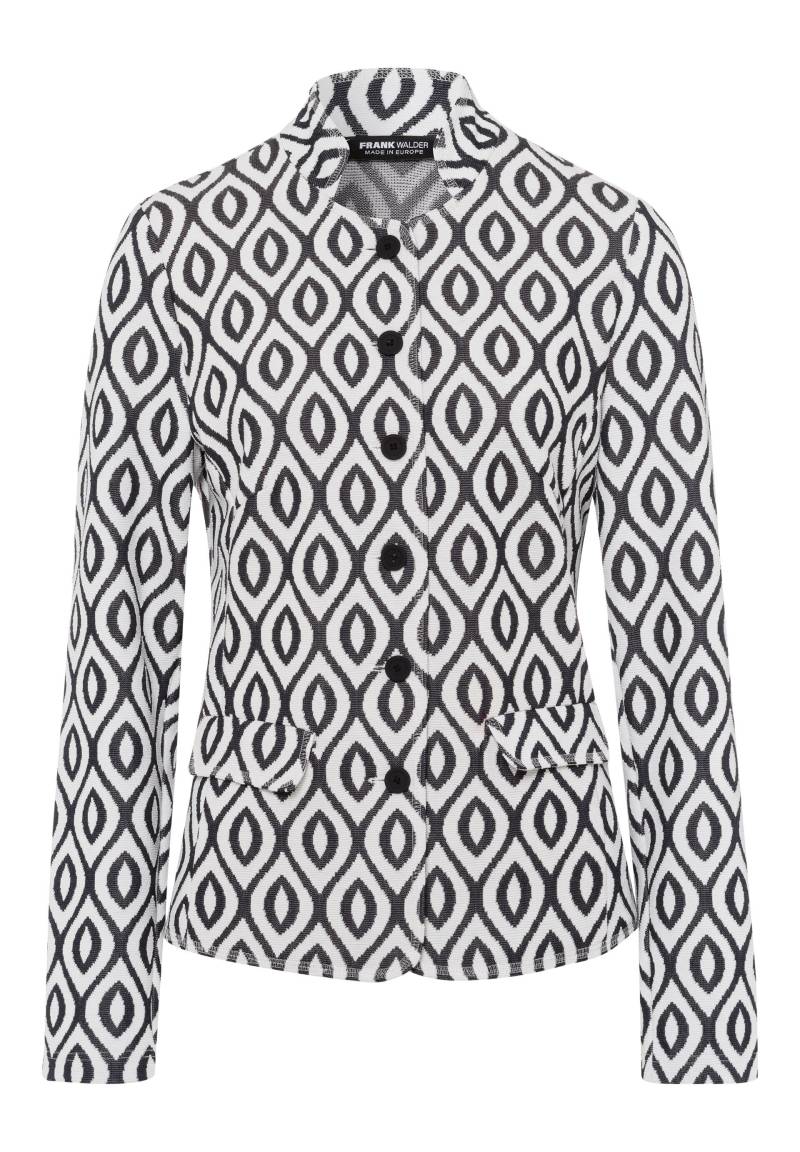 FRANK WALDER - Blazer NOS mit Stehkragen ink/ecru - Gr. - 48 von FRANK WALDER