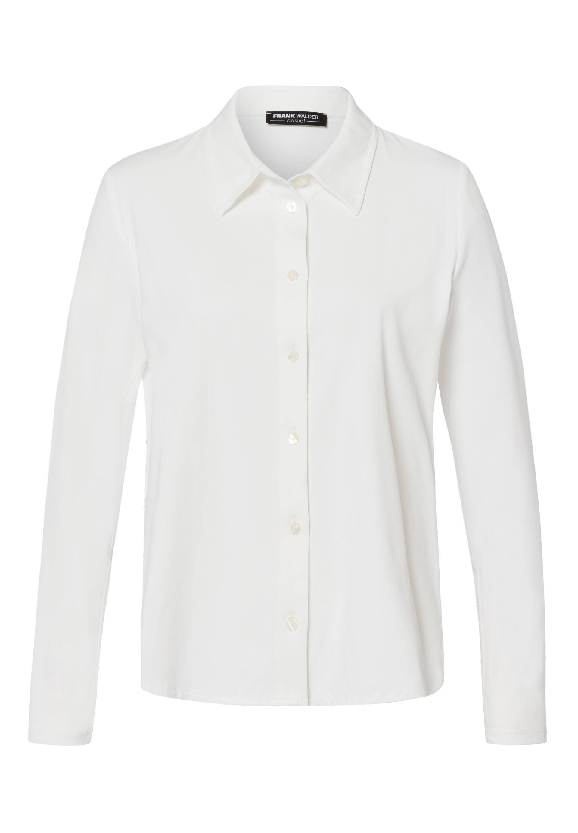 FRANK WALDER - Bluse CASUAL in Unifarben ecru - Gr. - 40 von FRANK WALDER