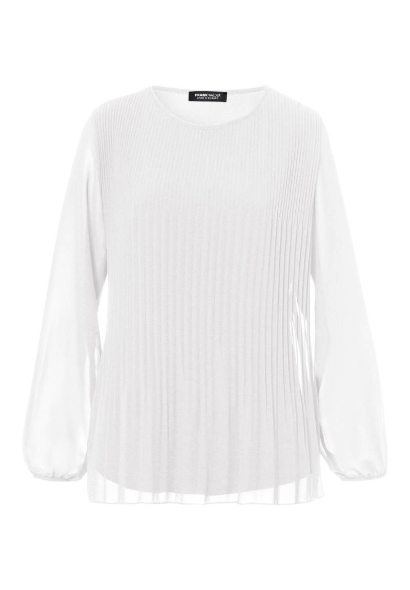 FRANK WALDER - Bluse ELEMENTS mit Plissee-Struktur ecru - Gr. - 40 von FRANK WALDER