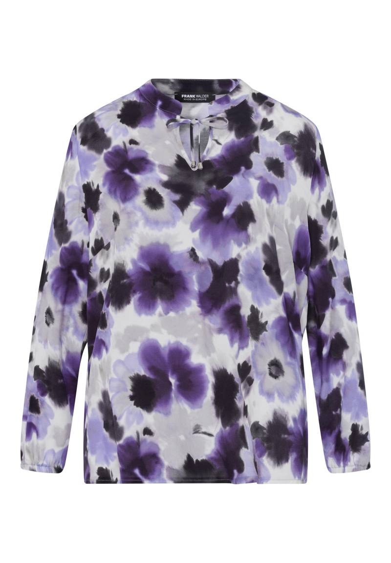 FRANK WALDER - Bluse FROZEN FLAIR mit floralem Blütenprint deep violet/pearl grey/schwarz - Gr. - 40 von FRANK WALDER
