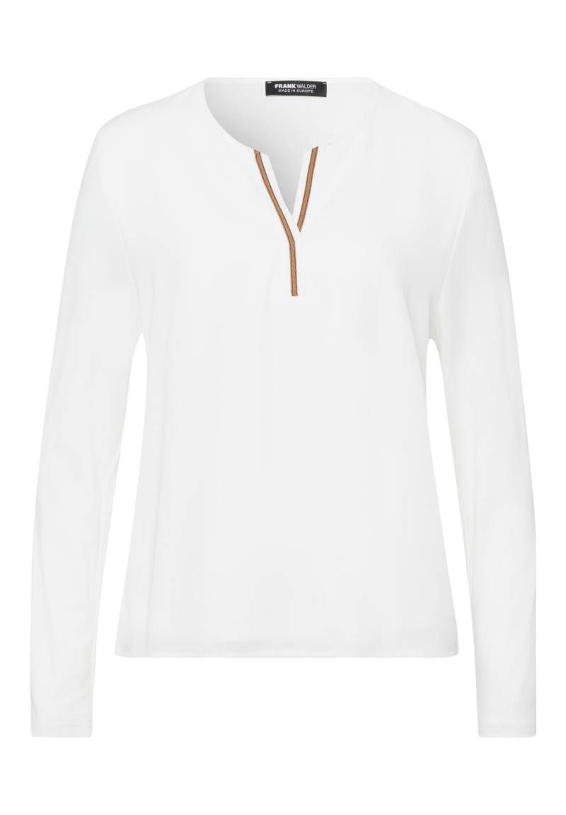 FRANK WALDER - Blusenshirt CARAMEL CHIC im Materialmix ecru/caramel - Gr. - 50 von FRANK WALDER