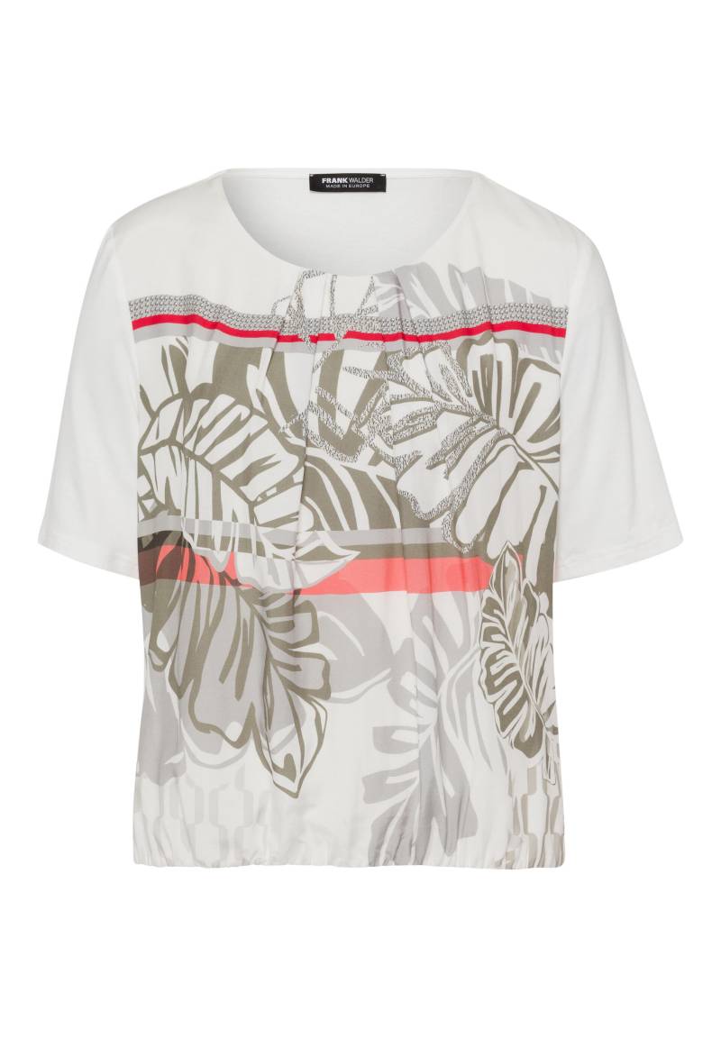 FRANK WALDER - Blusenshirt FLOWER HARMONY mit Printmotiv salbei/silber/cherry - Gr. - 40 von FRANK WALDER