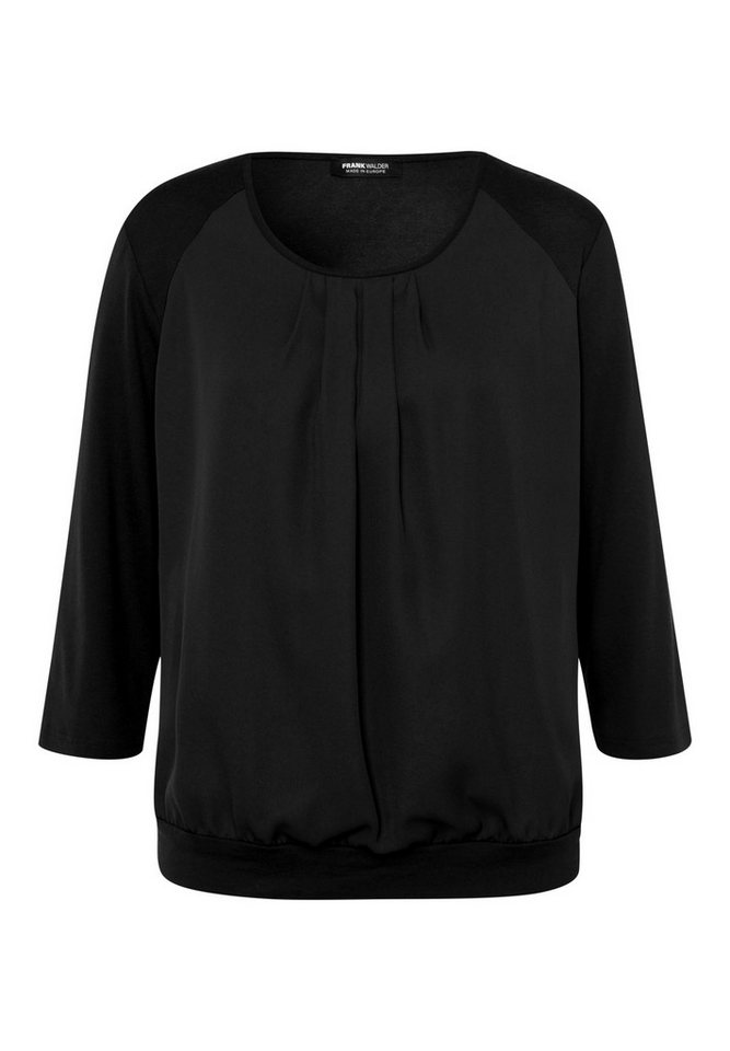 FRANK WALDER Blusenshirt - Langarmbluse mit doppeltem Vorderteil von FRANK WALDER