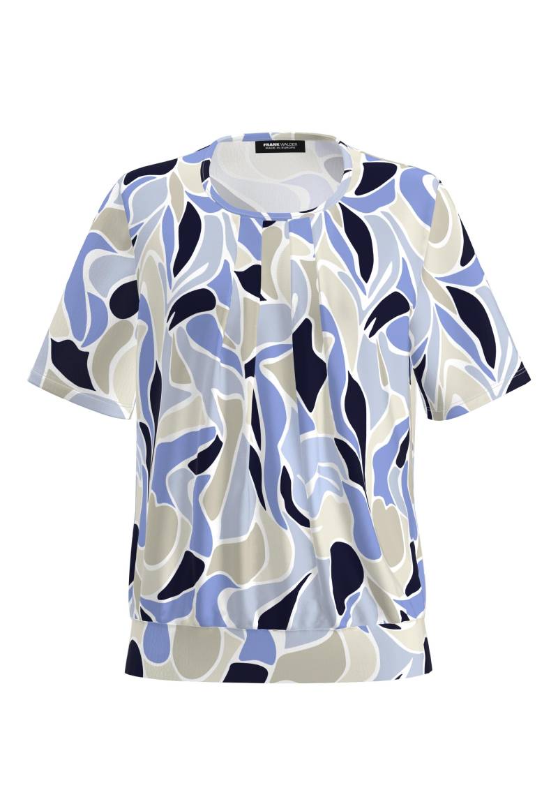 FRANK WALDER - Blusenshirt NOS aus Ecovero Viskose light aqua/sand/ink - Gr. - 38 von FRANK WALDER