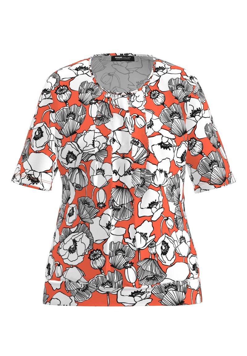 FRANK WALDER - Blusenshirt NOS im Blütendessin soft pink/ ecru/ schwarz - Gr. - 40 von FRANK WALDER