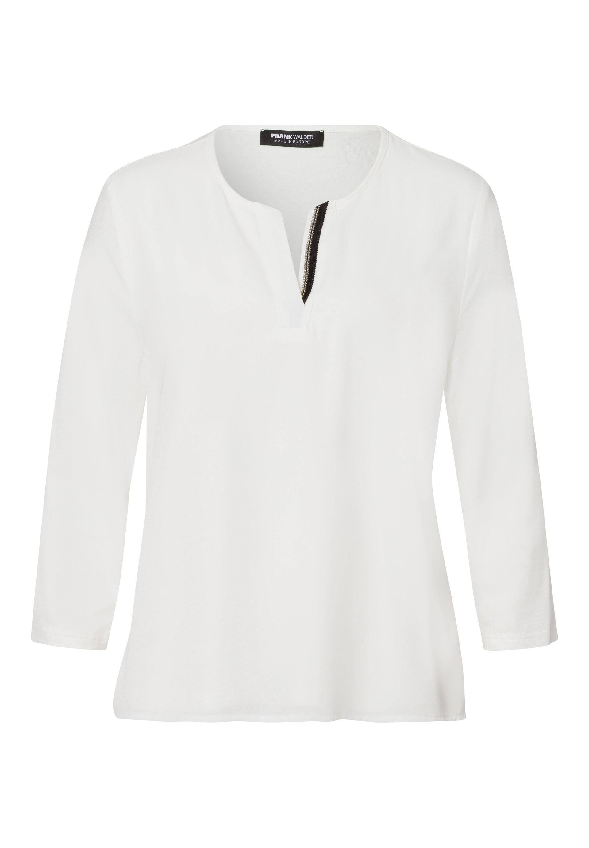 FRANK WALDER - Blusenshirt NOS im Materialmix ecru - Gr. - 42 von FRANK WALDER