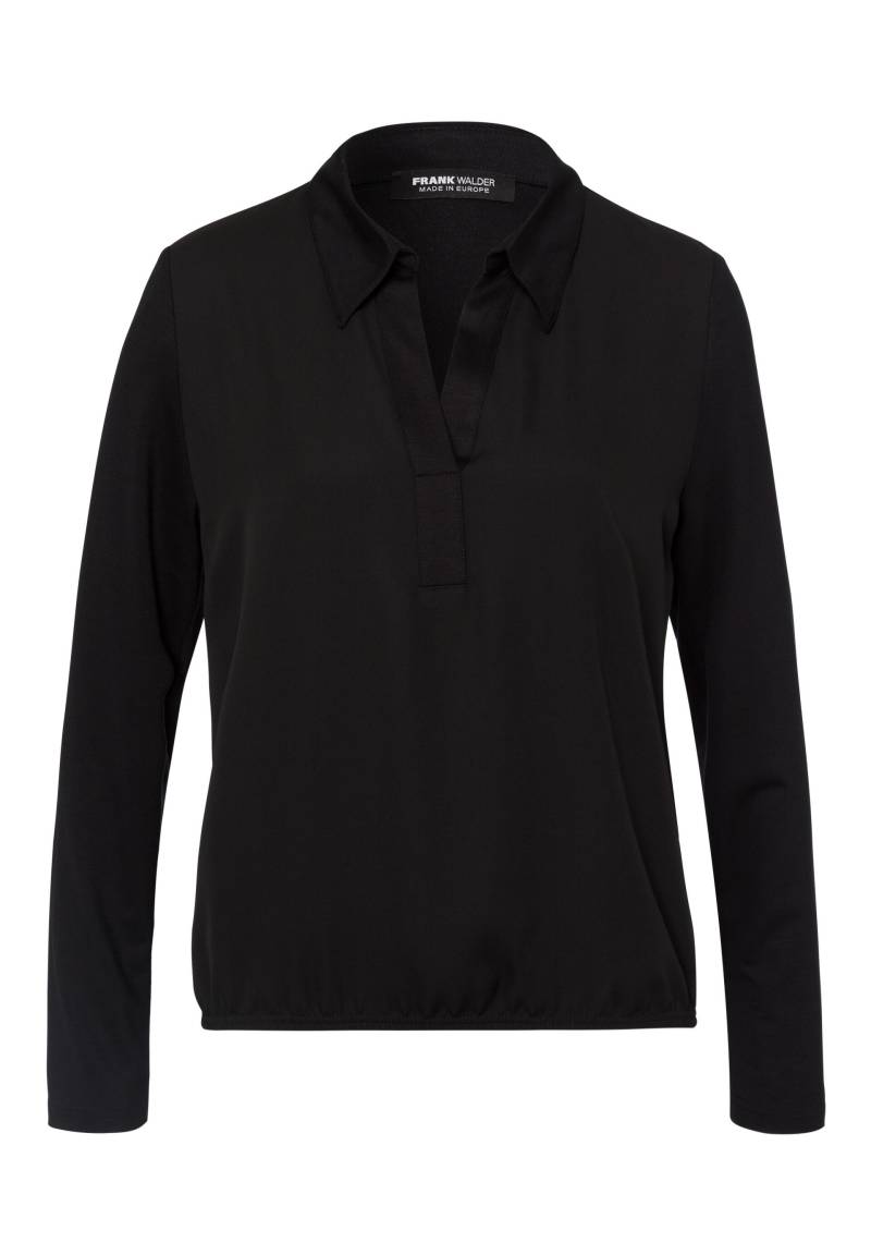 FRANK WALDER - Blusenshirt NOS mit Poloblende schwarz - Gr. - 42 von FRANK WALDER