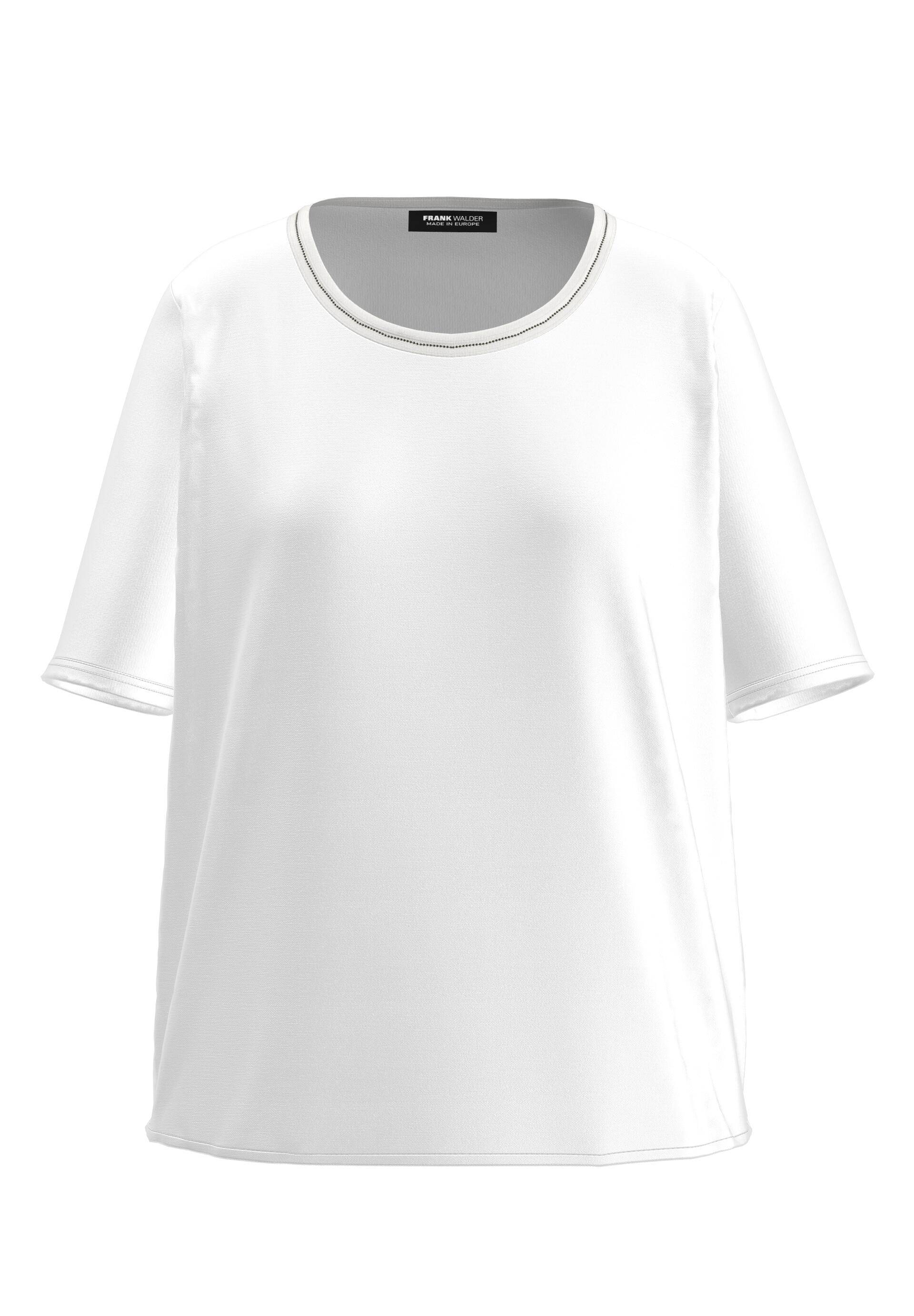 FRANK WALDER - Blusenshirt NOS mit doppelt paspeliertem Ausschnitt ecru - Gr. - 44 von FRANK WALDER