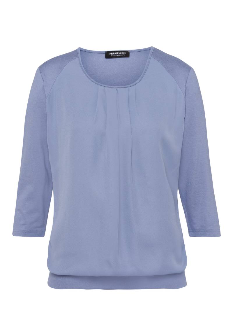 FRANK WALDER - Blusenshirt NOS mit doppeltem Vorderteil dusty blue - Gr. - 42 von FRANK WALDER